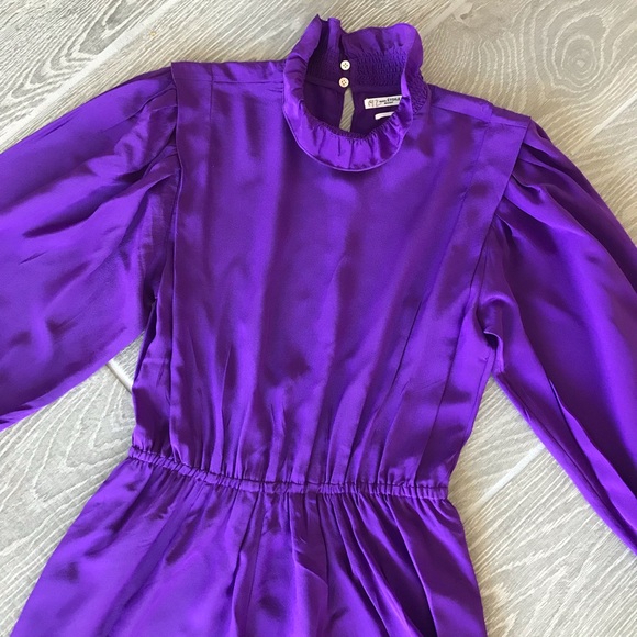 Isabel Marant Etoile Yescott Asymmetrical Dress 100% Silk High Neck Size 6 - Picture 4 of 12